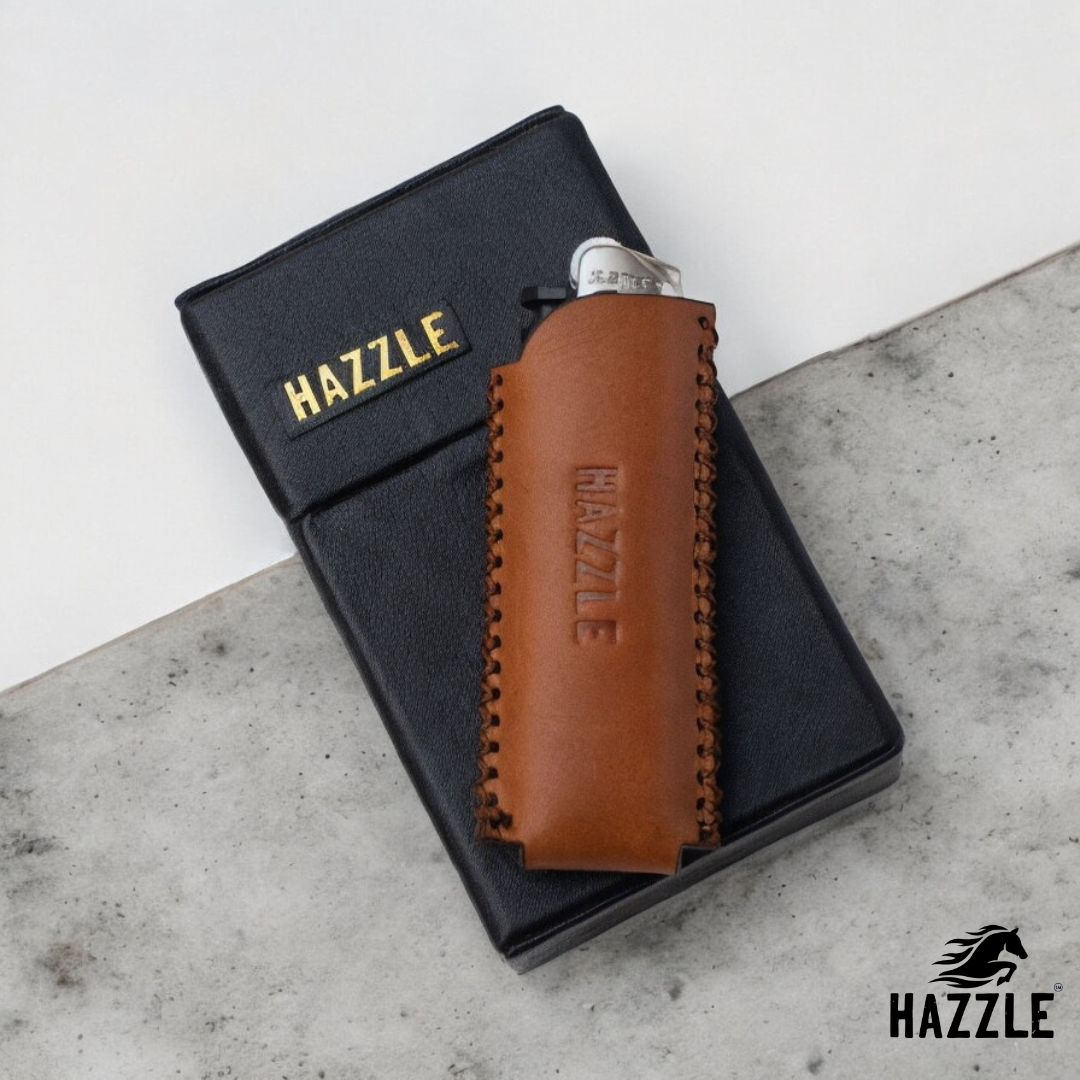 Hazzle Premium Cigarette Box & Lighter Cover Combo