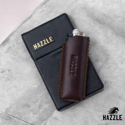 Hazzle Premium Cigarette Box & Lighter Cover Combo