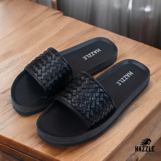 Messy Black | Leather Sandal