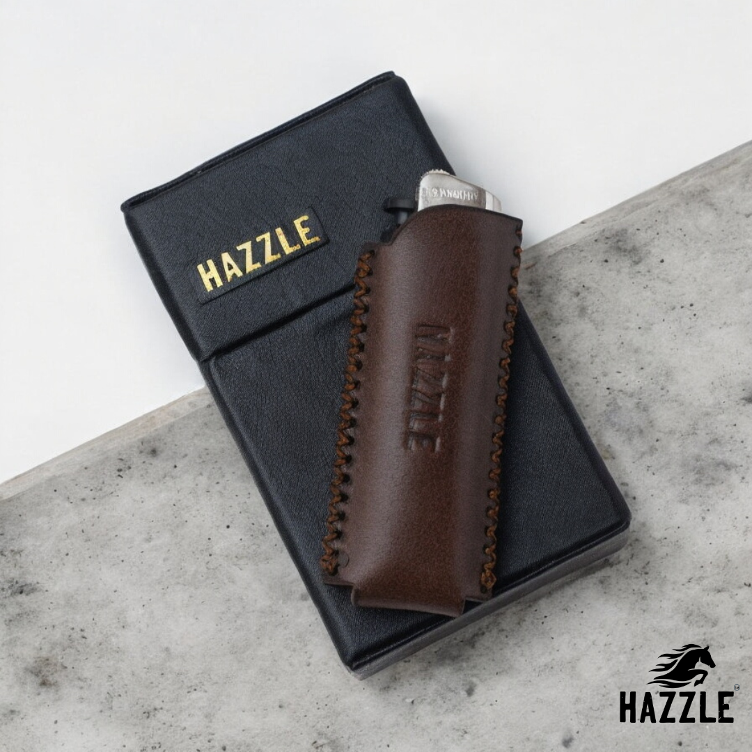 Hazzle Premium Cigarette Box & Lighter Cover Combo