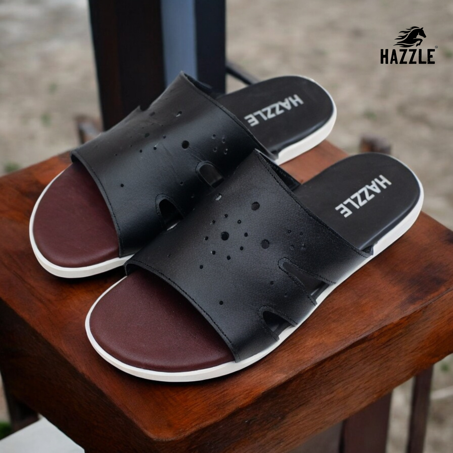 Black Wale | Leather Sandal