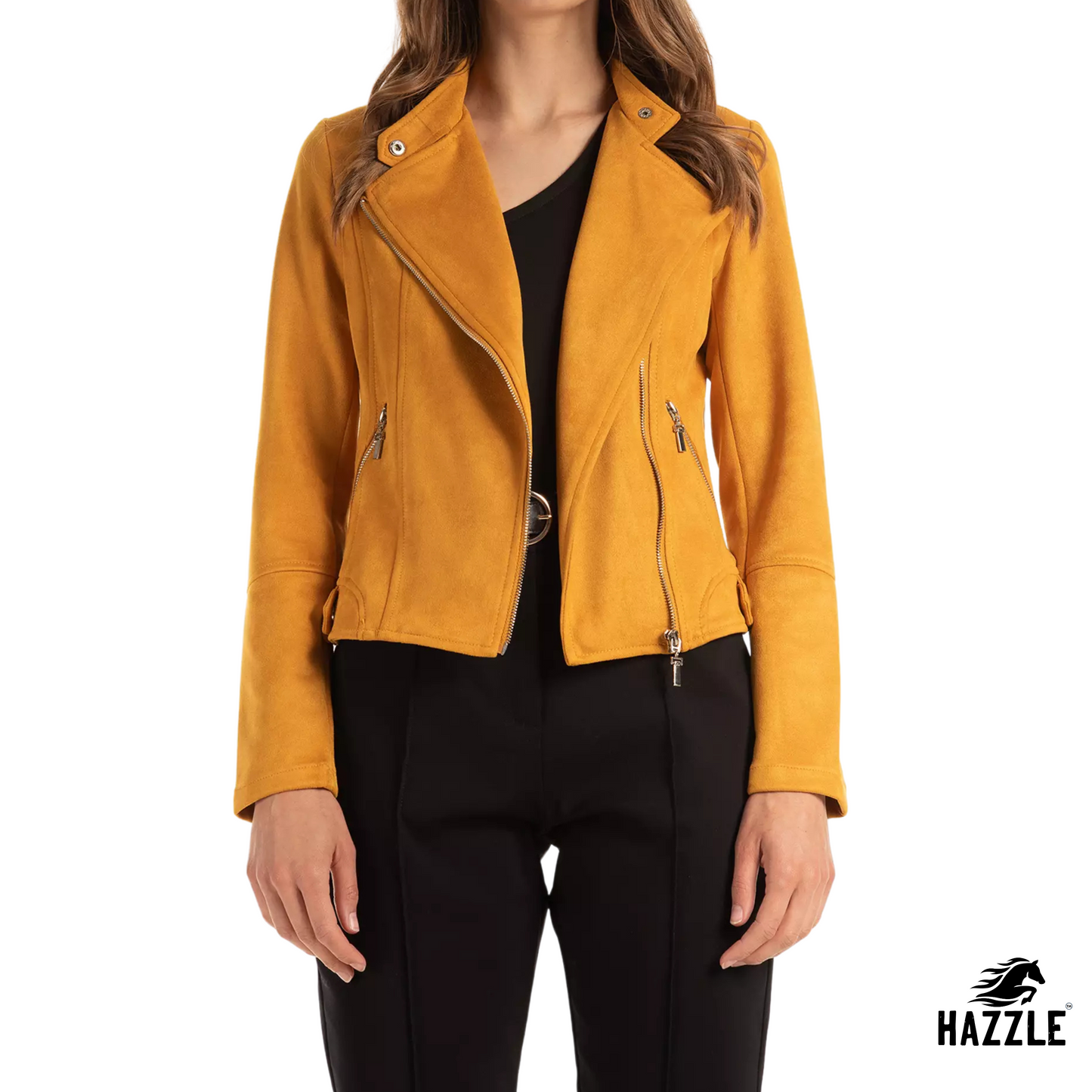 Suede Yellow Leather Jacket
