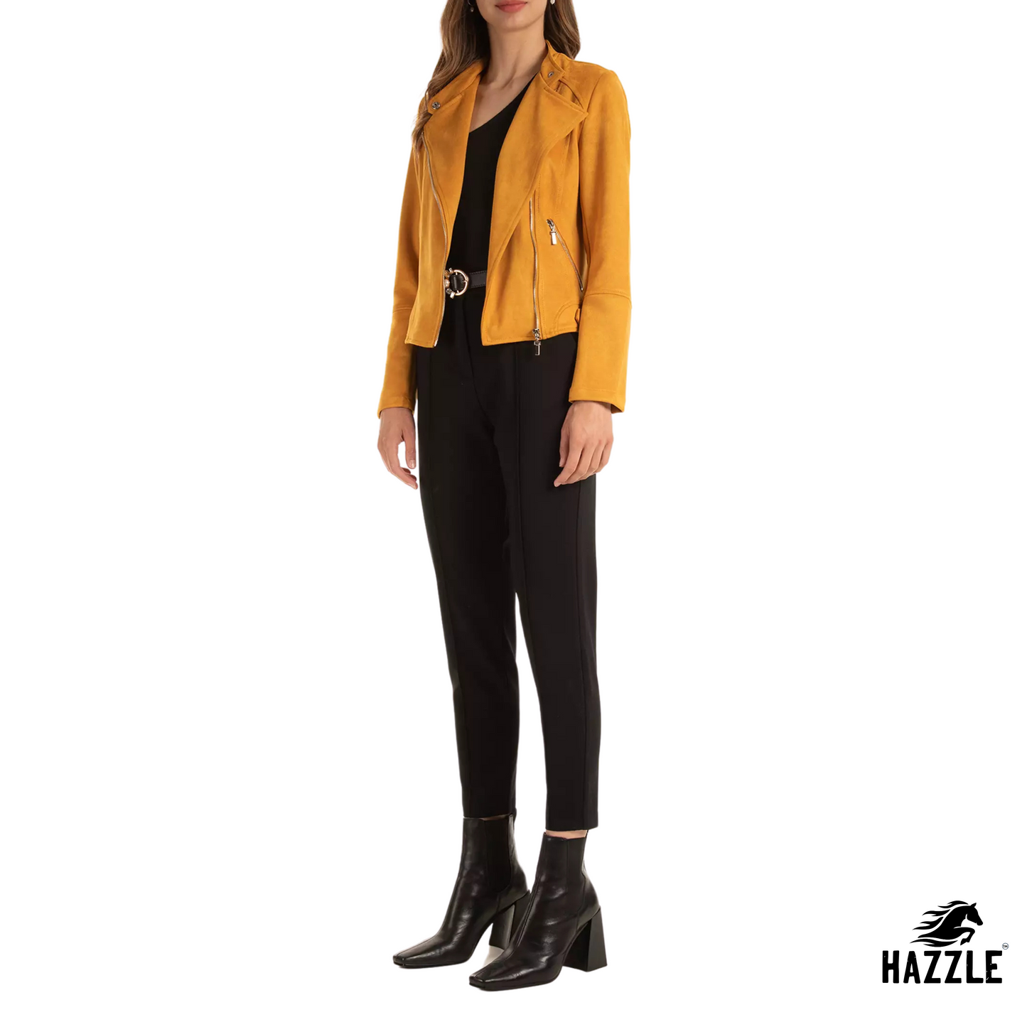 Suede Yellow Leather Jacket