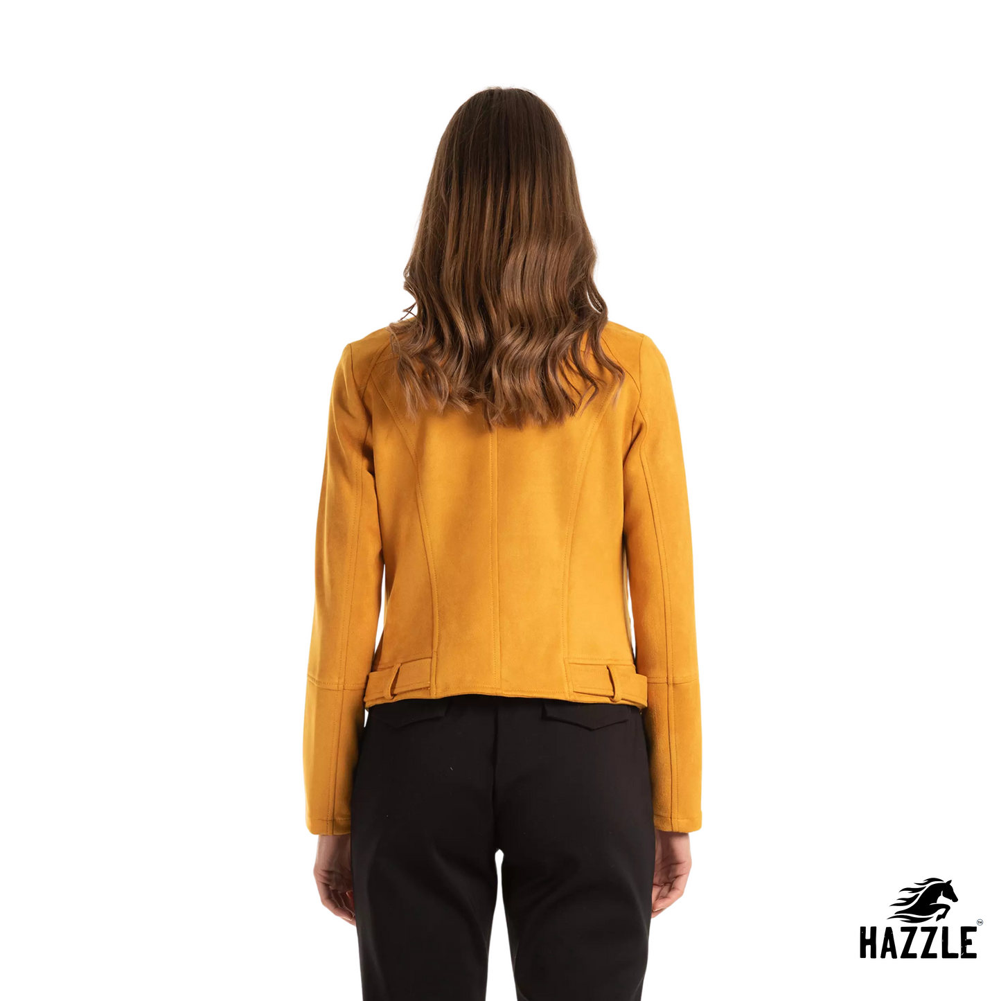 Suede Yellow Leather Jacket