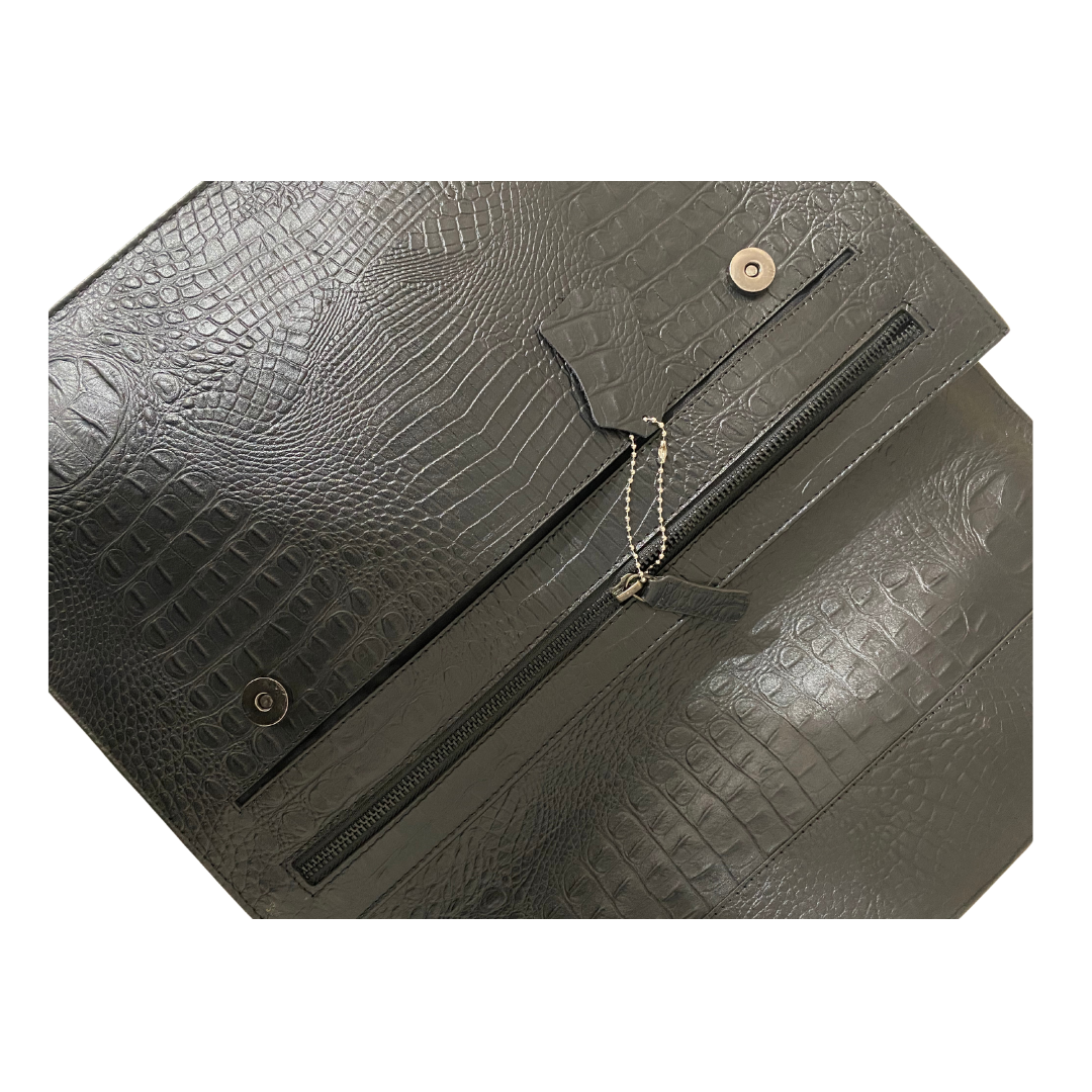 Crocodile Laptop Bag Black