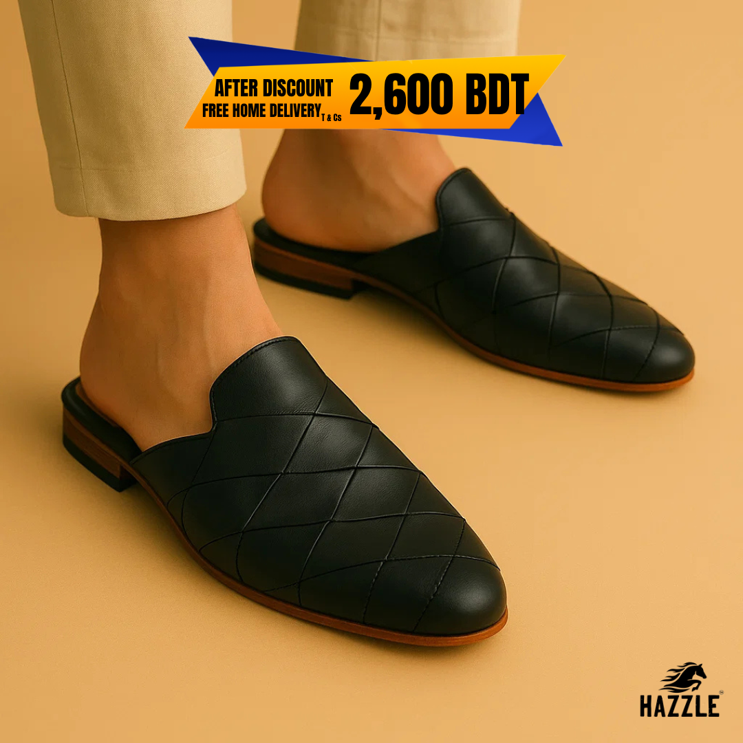 Cross Black Half Shoe