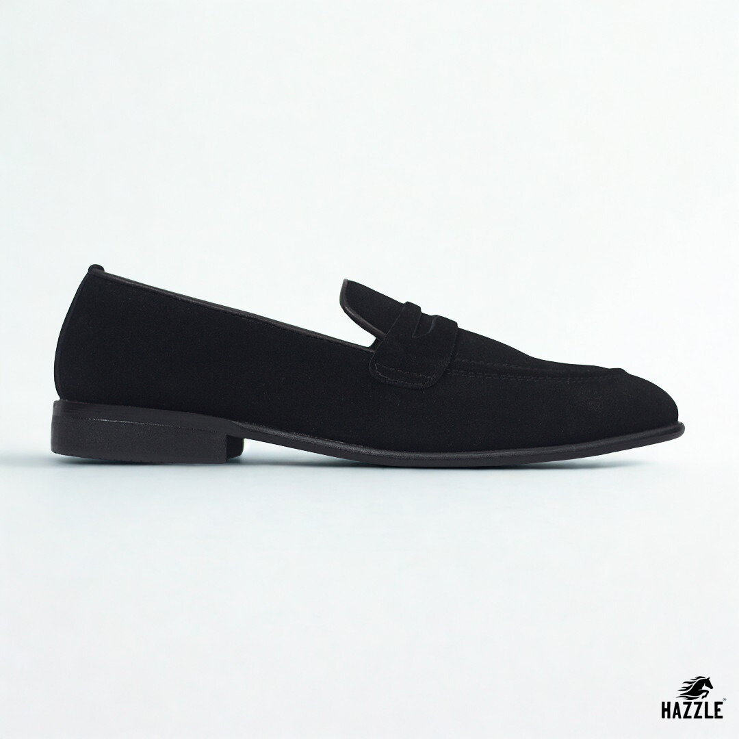 Suede Penny Noir