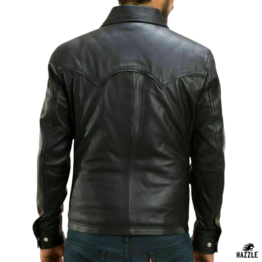 Arin Levis Leather Jacket black
