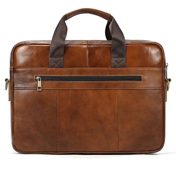 RusticCharm Full Grain Leather Laptop Bag