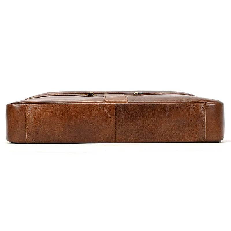 RusticCharm Full Grain Leather Laptop Bag