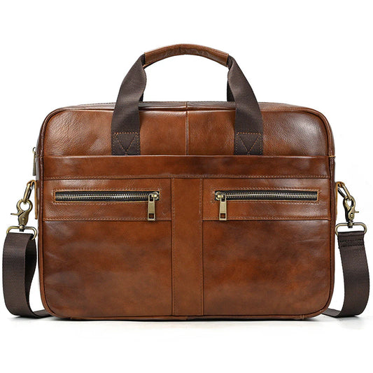 RusticCharm Full Grain Leather Laptop Bag