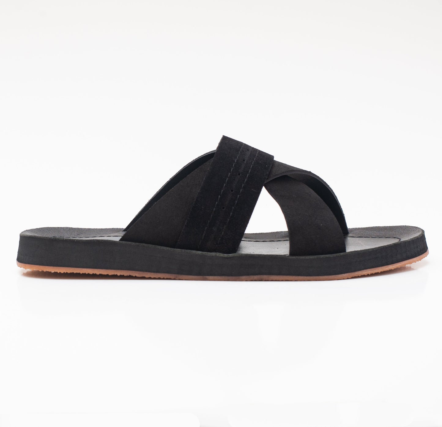 ELAN Slider - Black | Leather Sandal