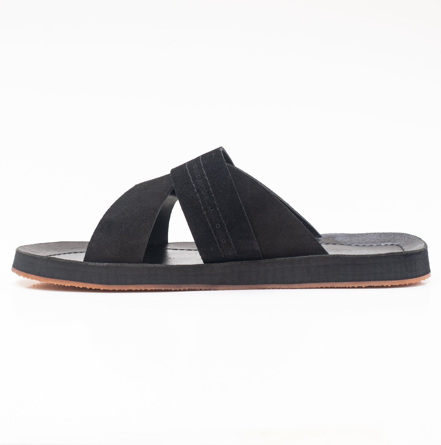 ELAN Slider - Black | Leather Sandal
