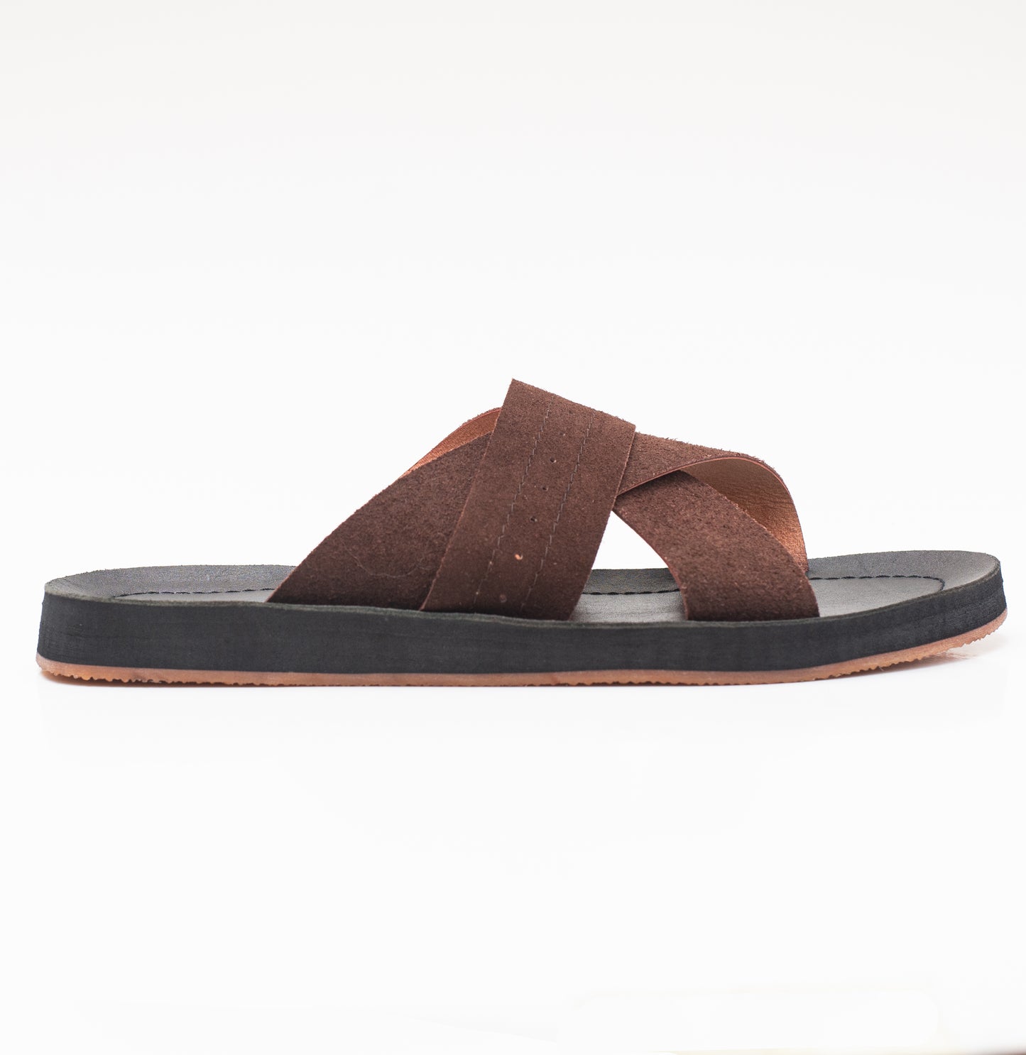 ELAN Slider - Chocolate | Leather Sandal