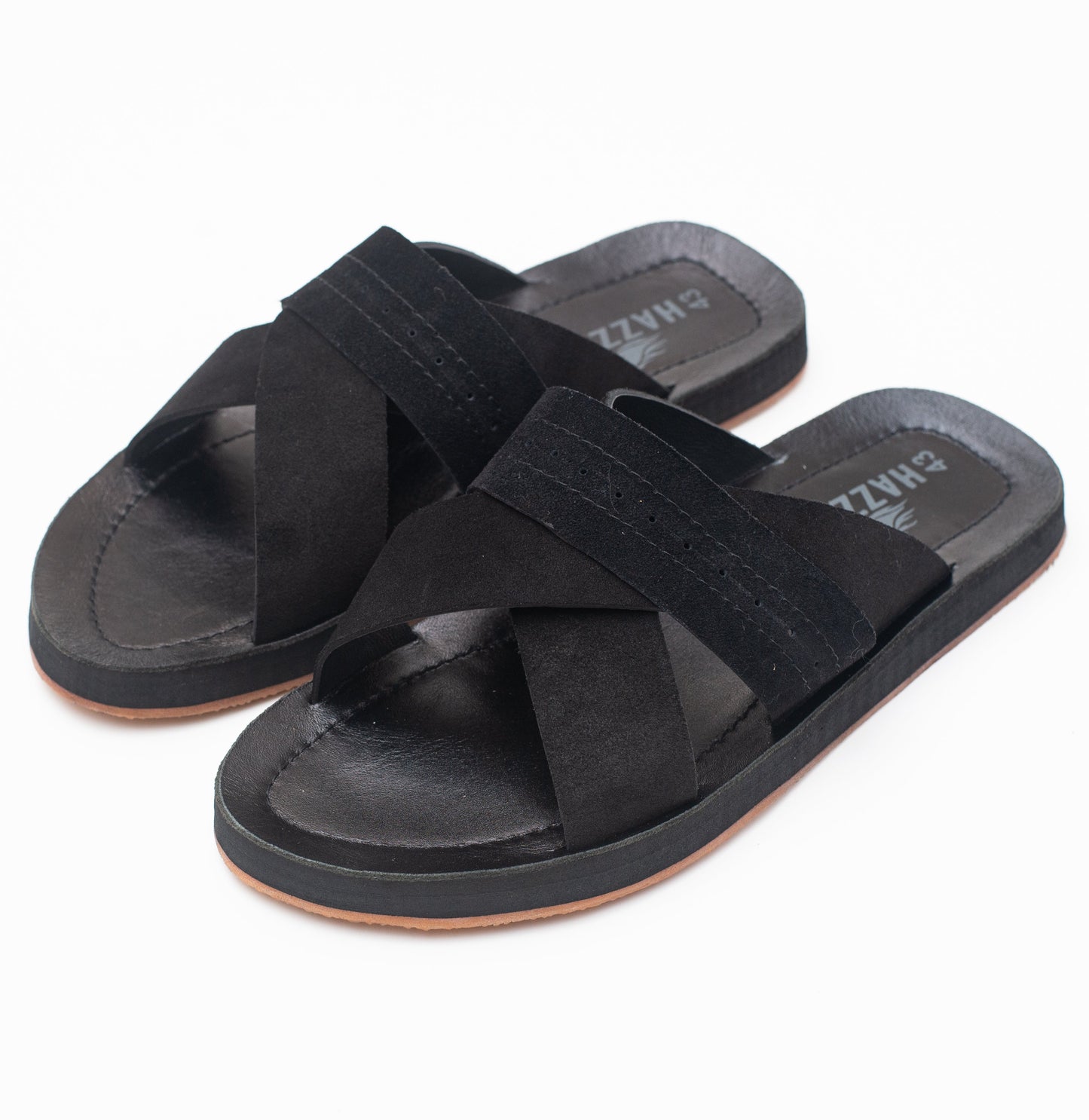 ELAN Slider - Black | Leather Sandal