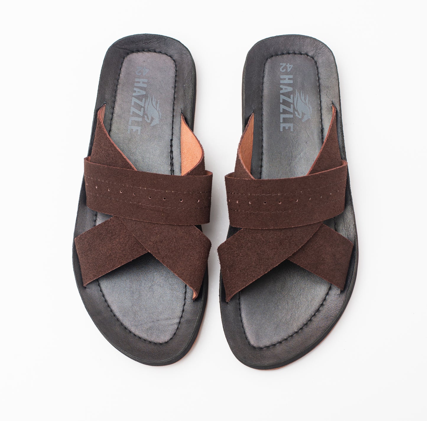ELAN Slider - Chocolate | Leather Sandal