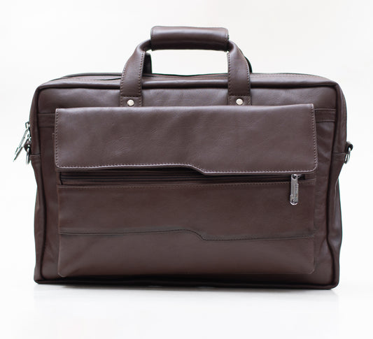 Cow Leather Men's Business Bag - Chocolate