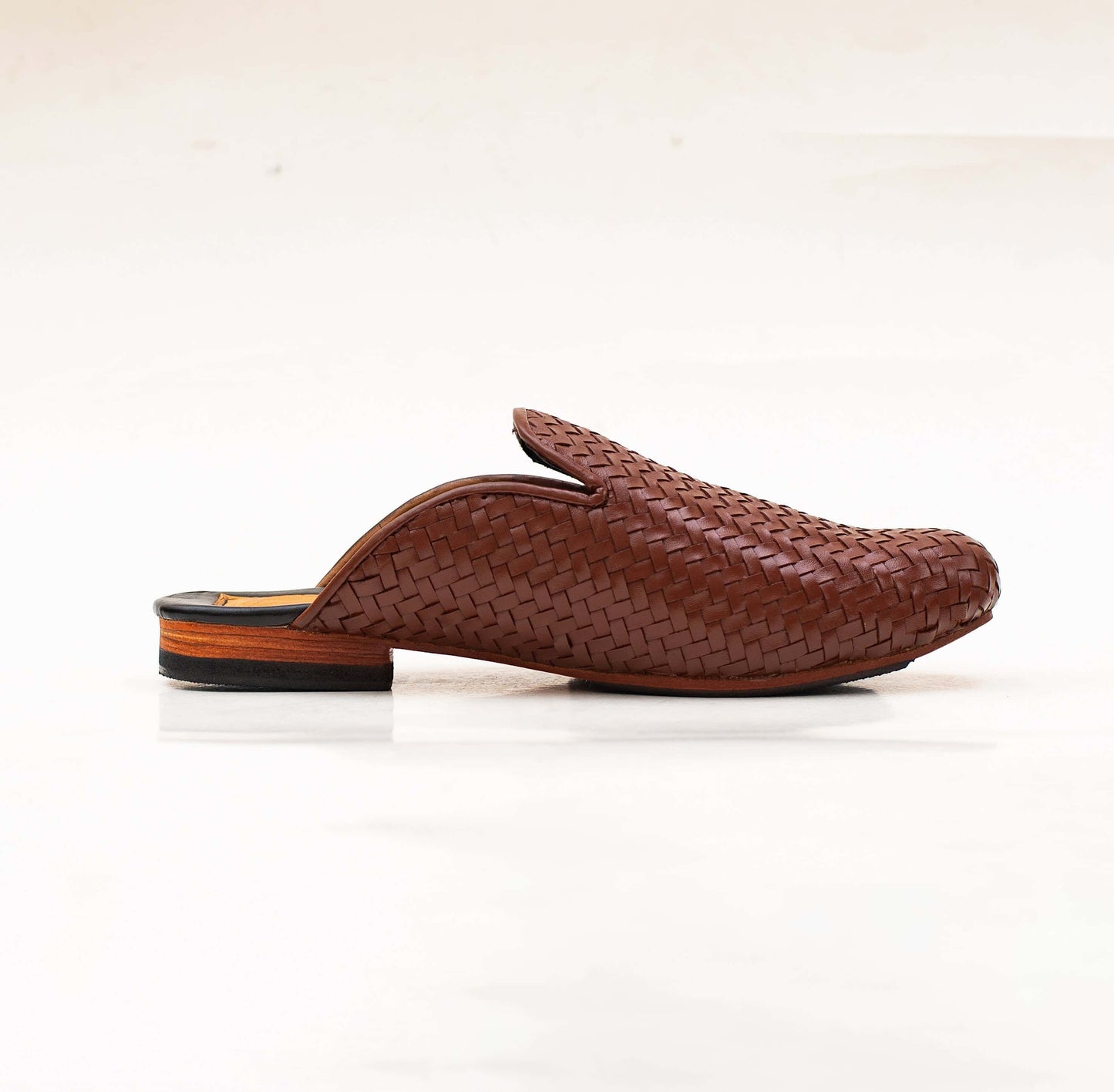 Braided Half Shoe - Chocolate