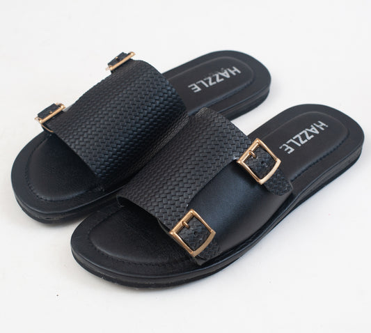 Posh Dice Black | Dice Leather Sandal