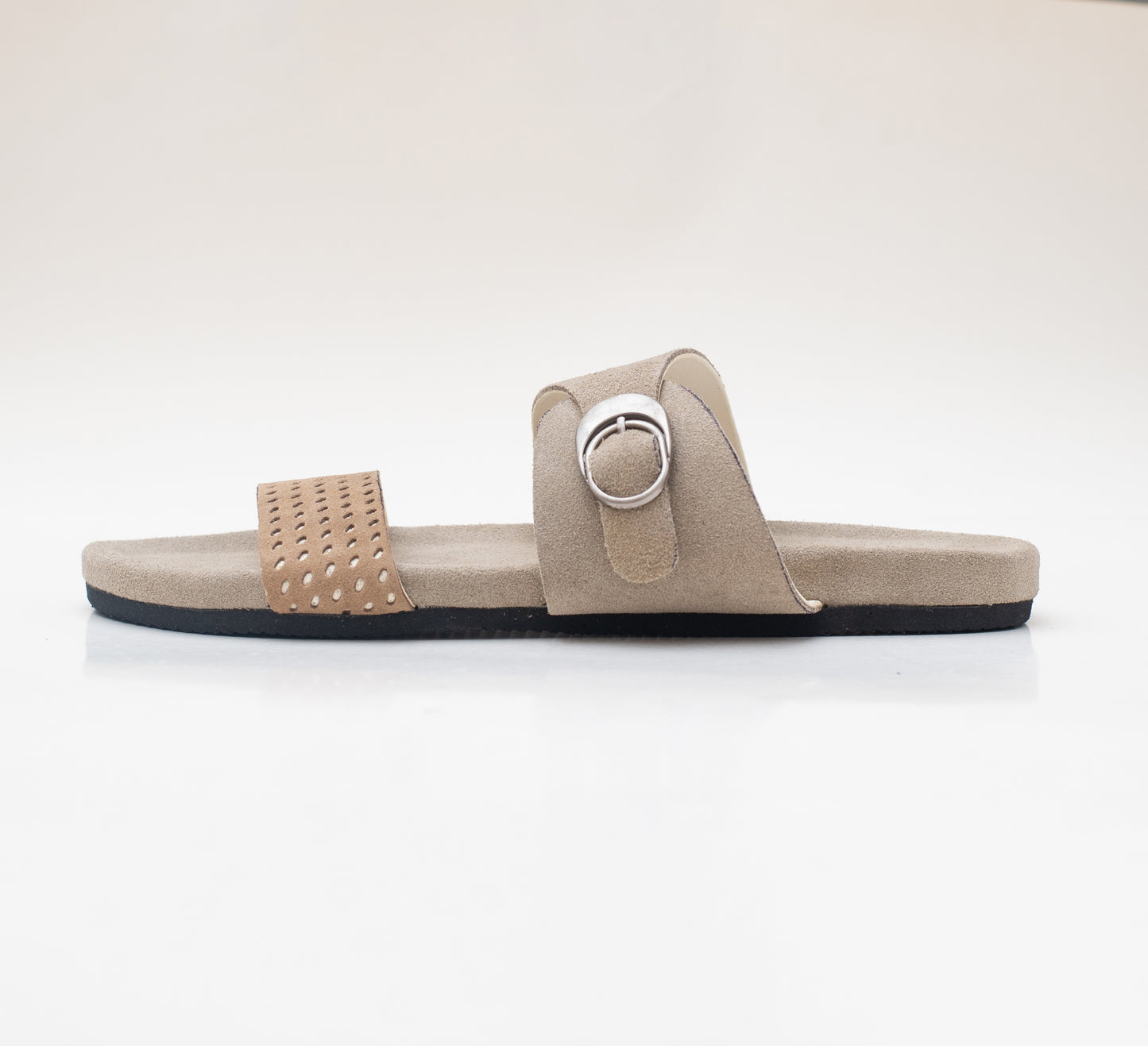 PEARL - White | Suede Leather Sandal
