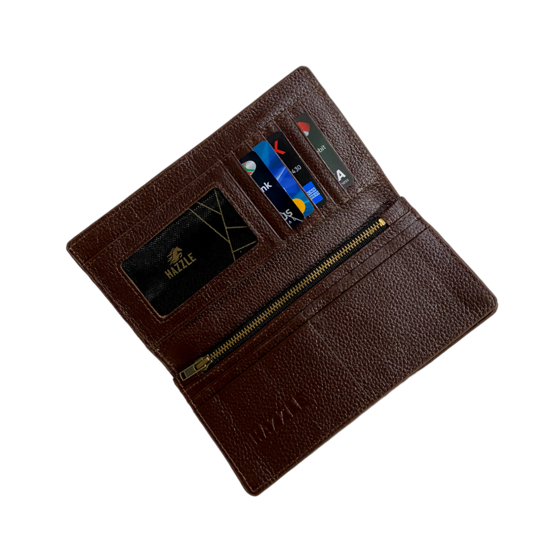 Croco Dice Wallet Long - Chocolate