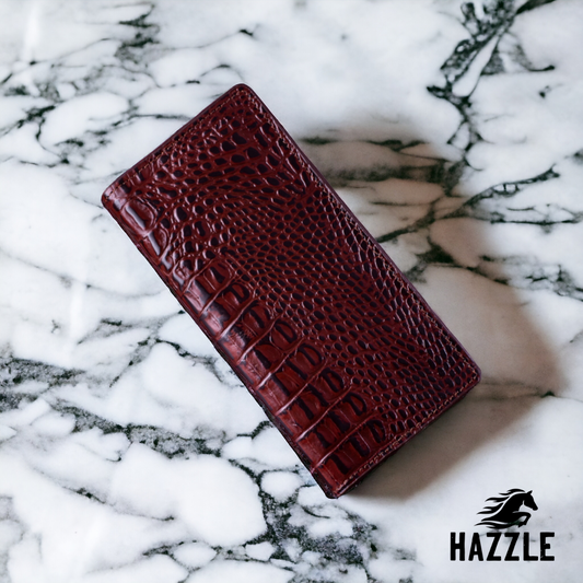 Crocodile Wallet Long - Chocolate