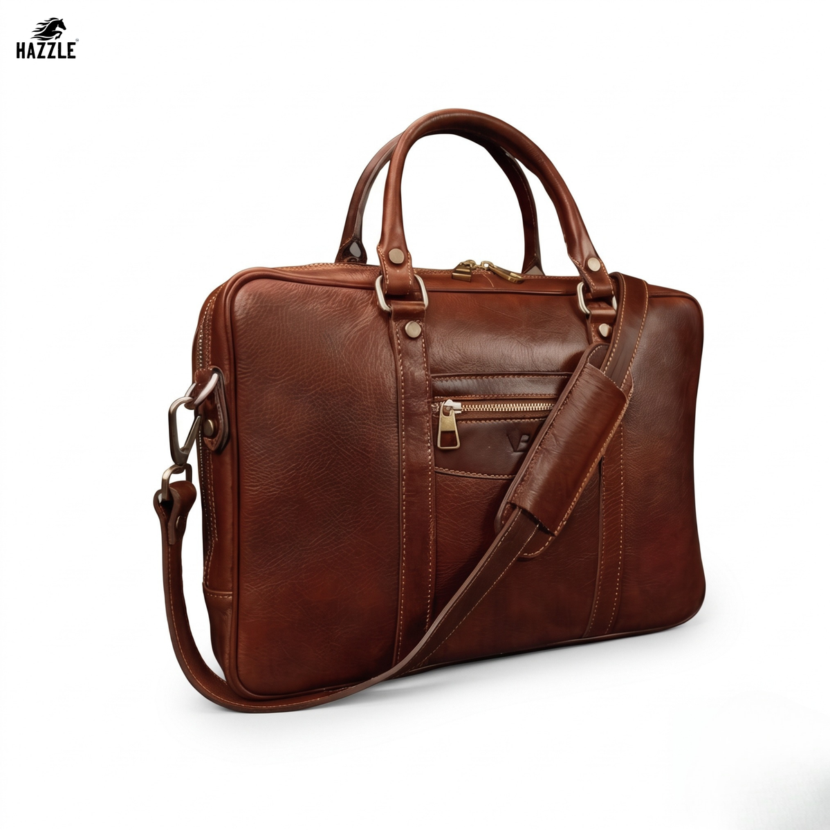 Premium Leather Executive Bag - Brown