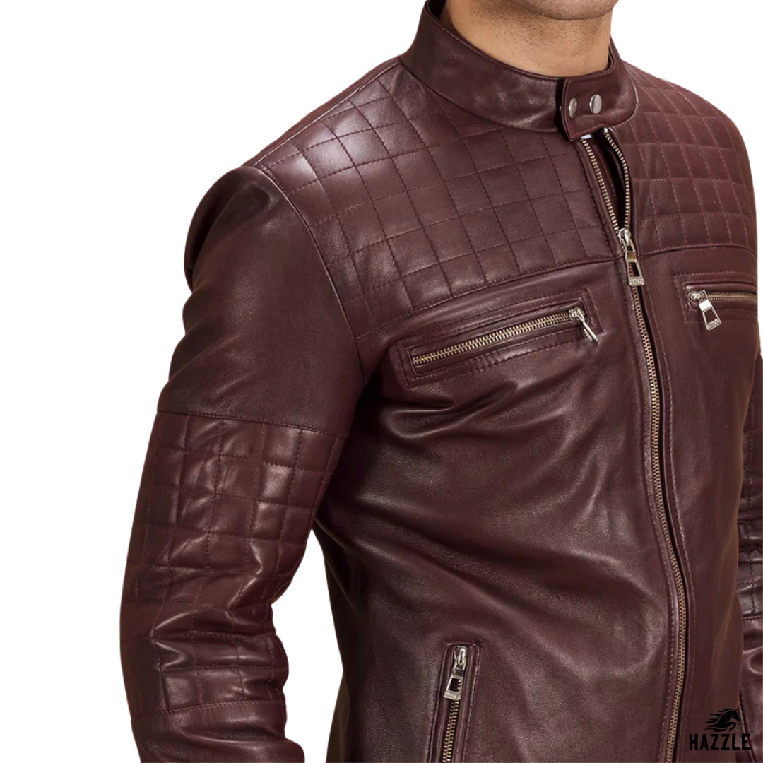 Urban Quilted Leather Biker Jacket