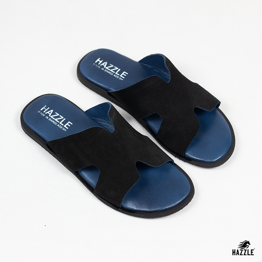 Blue Fusion - Black | Suede Leather Sandal