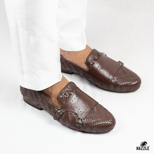 Braided Double Monk - Brown