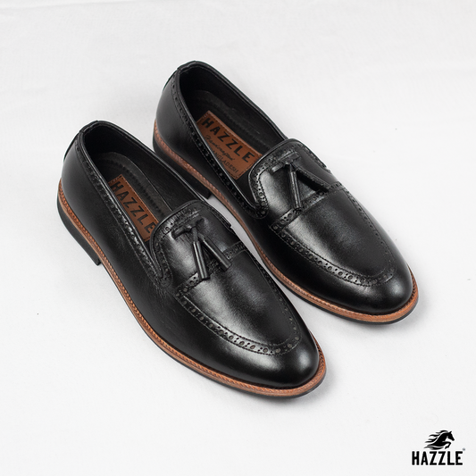 Leather Tassel Black