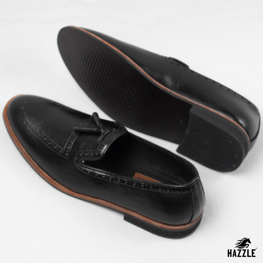Leather Tassel Black