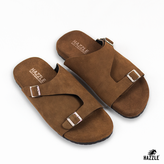 Suede Sandal - Double Belt