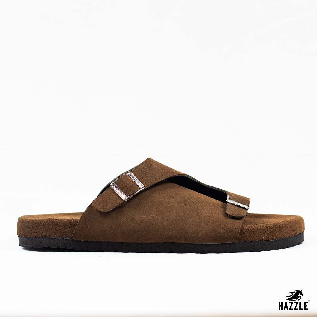 Suede Sandal - Double Belt