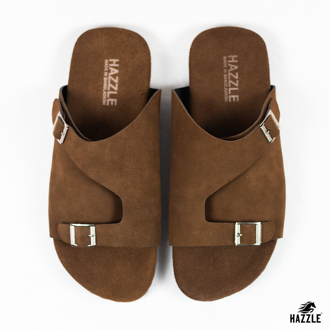 Suede Sandal - Double Belt