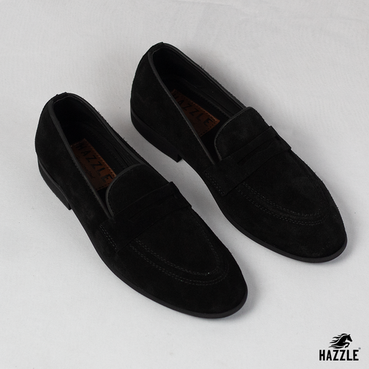 Suede Penny Noir