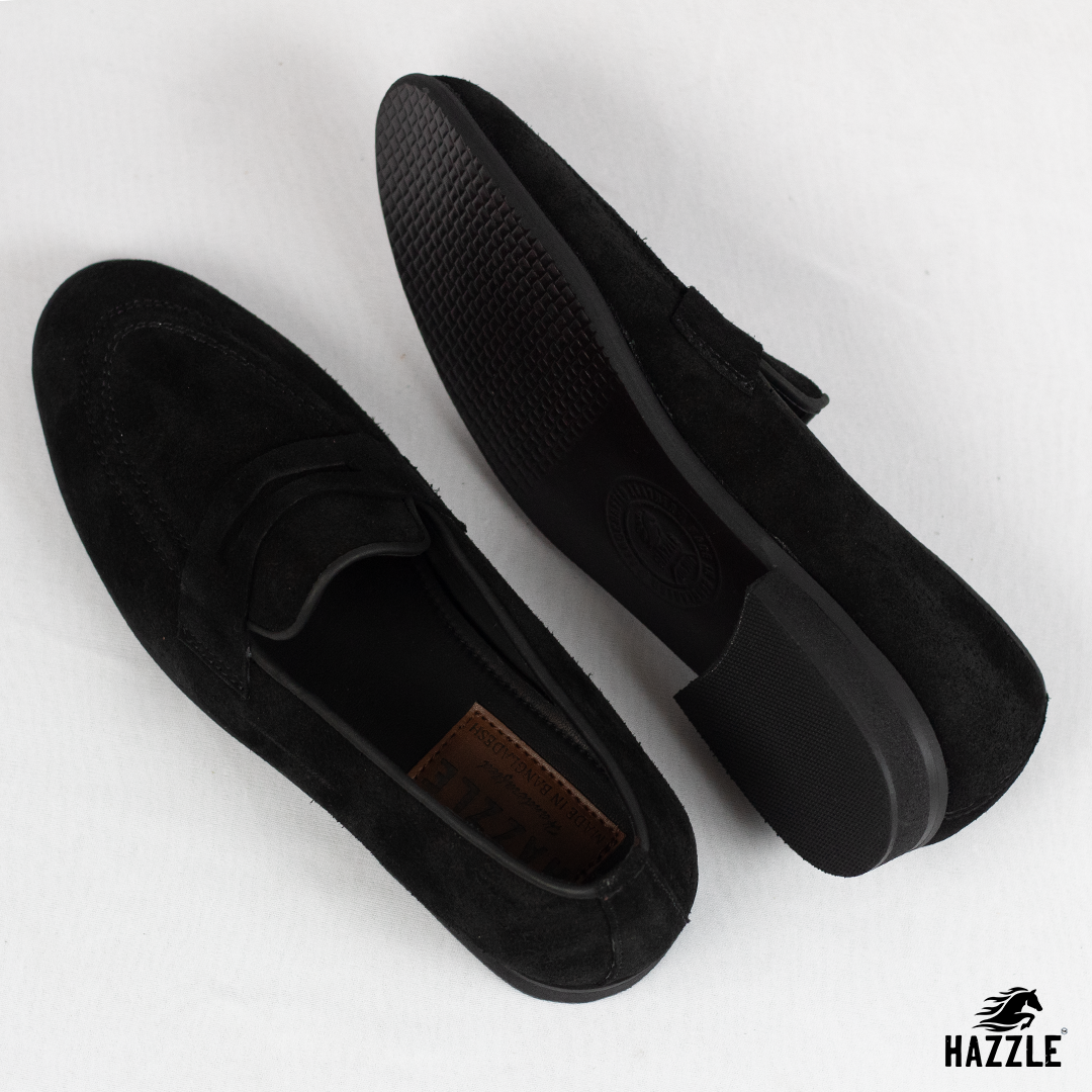 Suede Penny Noir