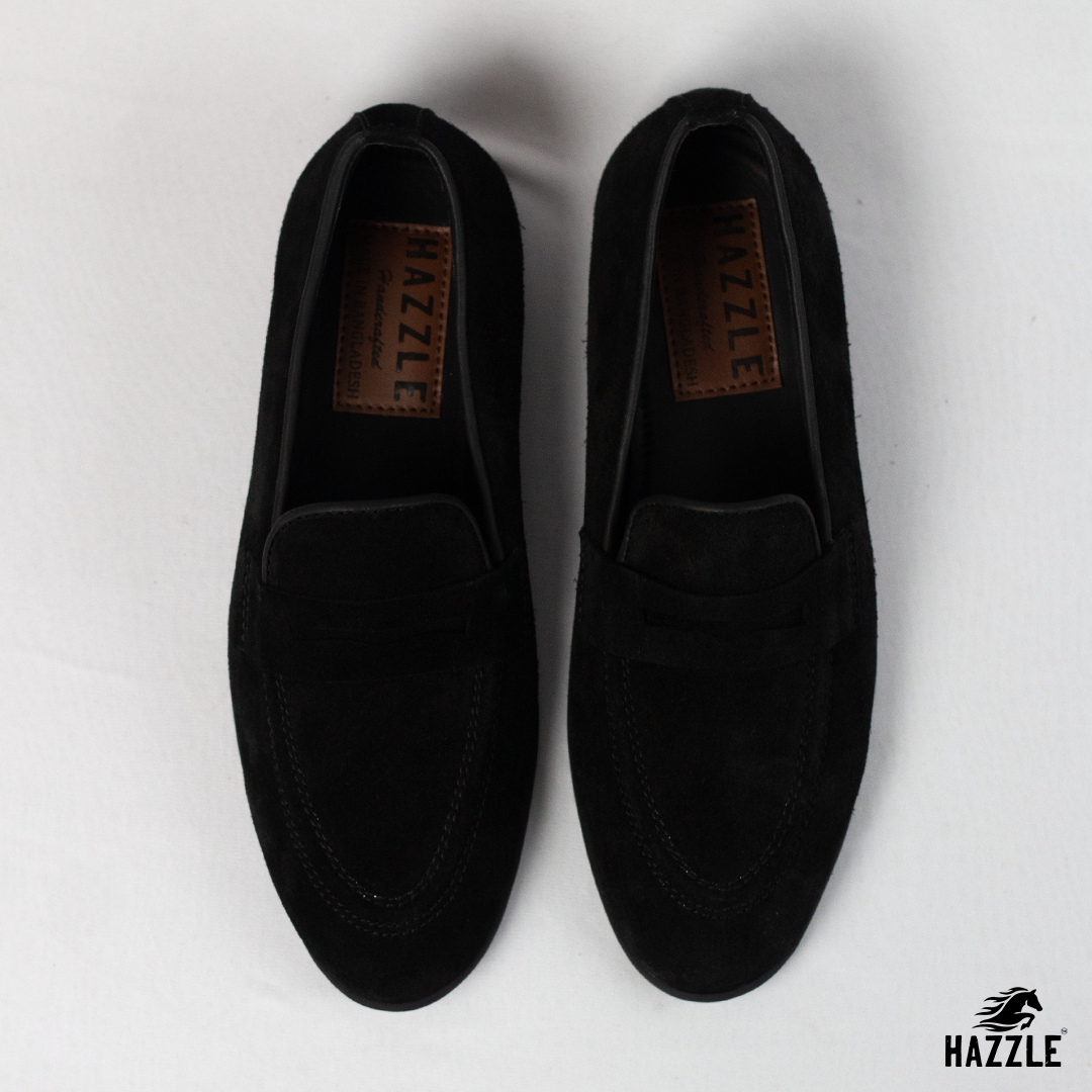 Suede Penny Noir