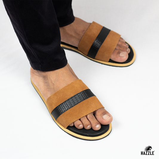 Tip Toe - Black | Suede Leather Sandal