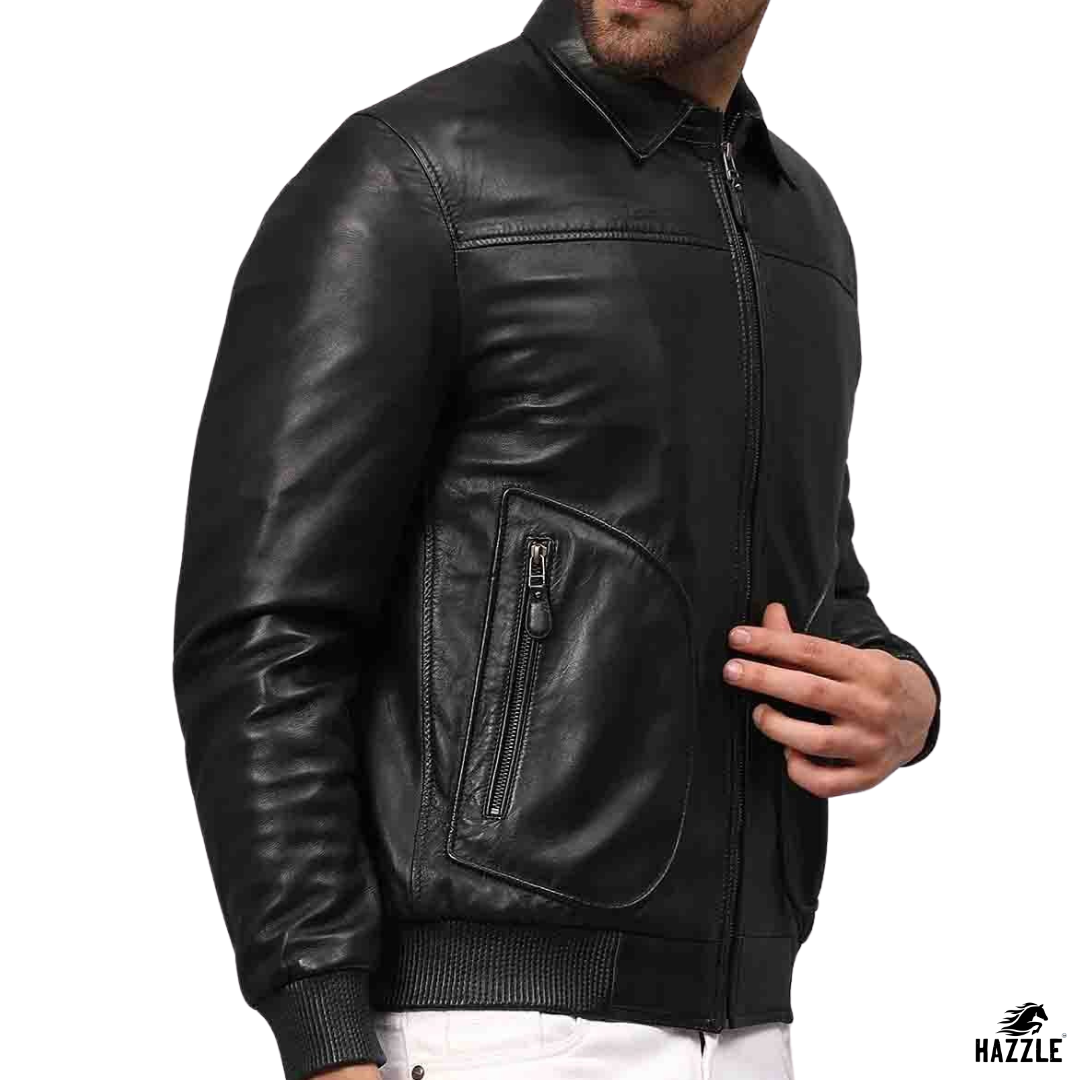 Trendy Black Leather Jacket