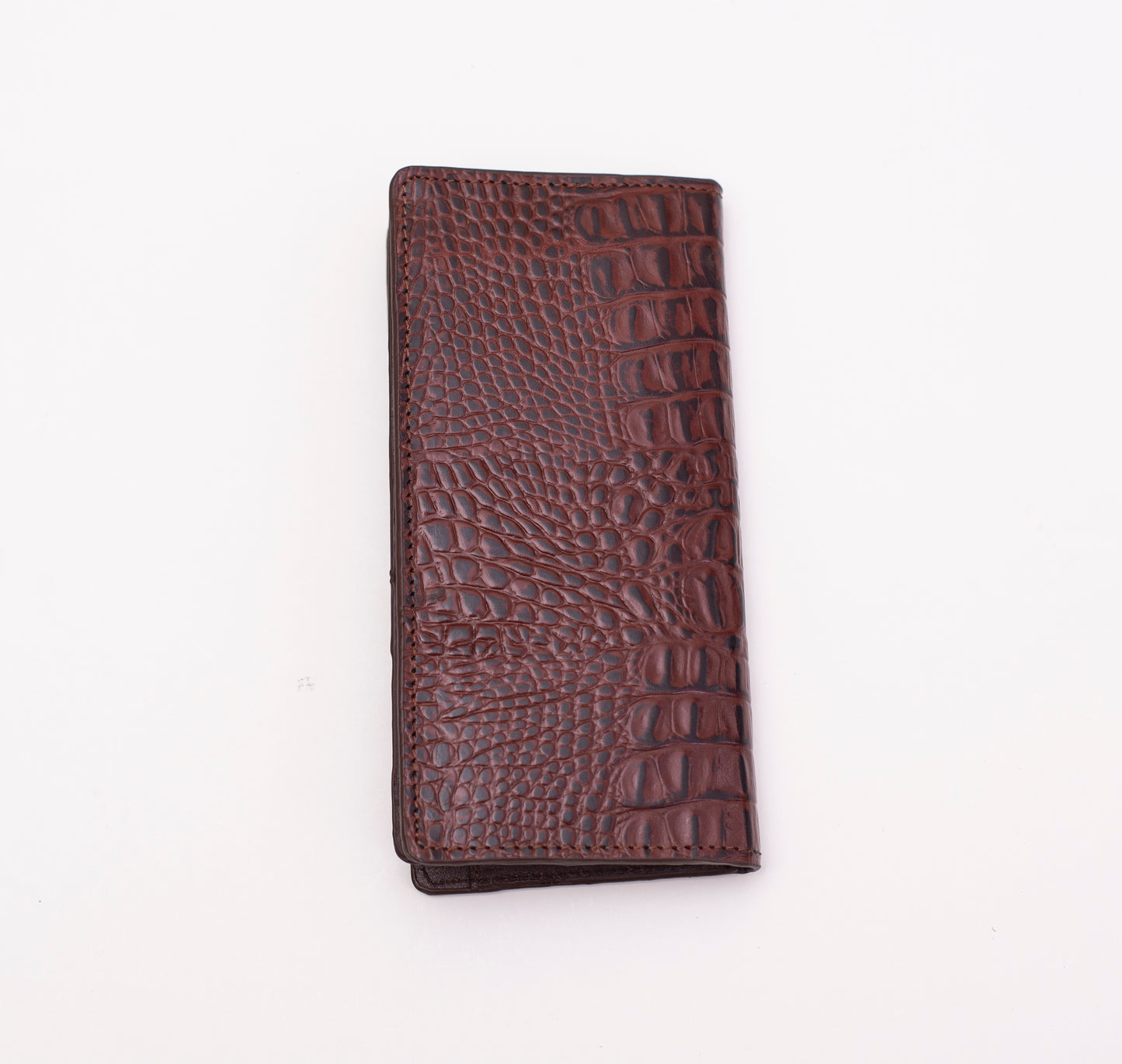 Crocodile Wallet Long - Chocolate