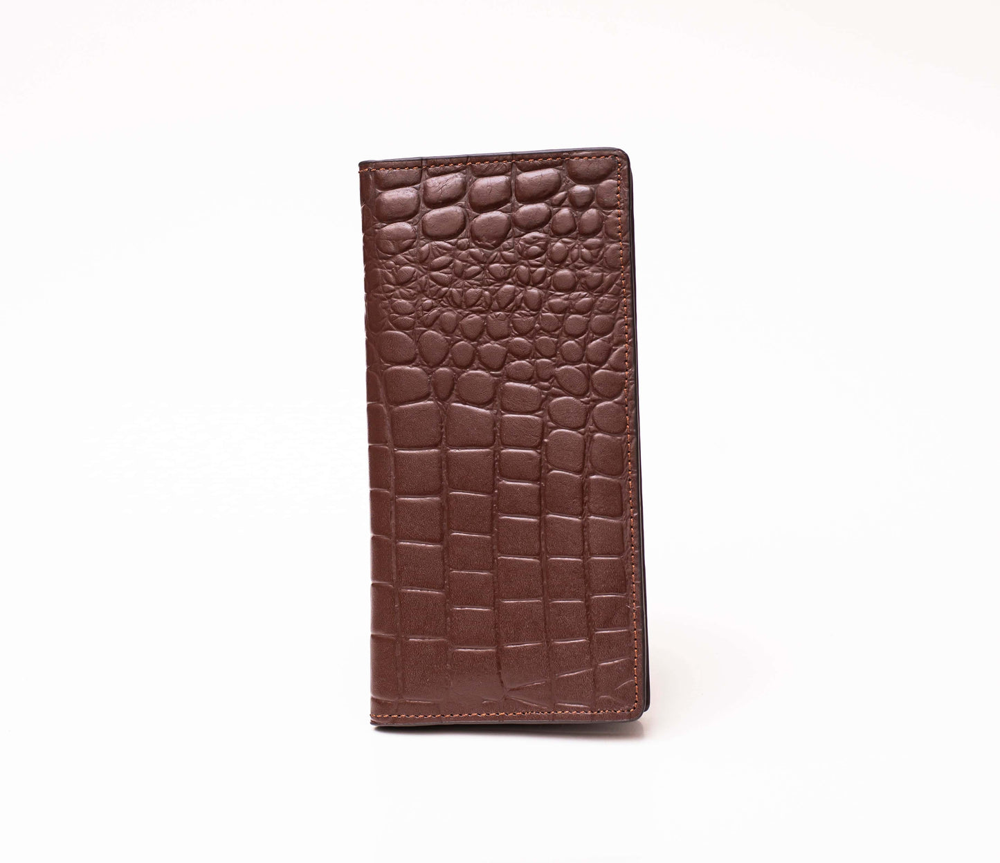 Croco Dice Wallet Long - Chocolate