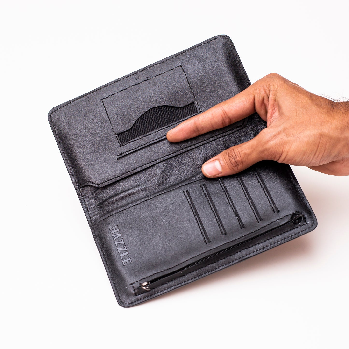 Braided Wallet Long - Black
