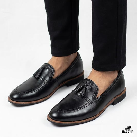 Leather Tassel Black