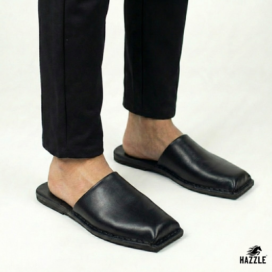 Retro Black | Leather Sandal