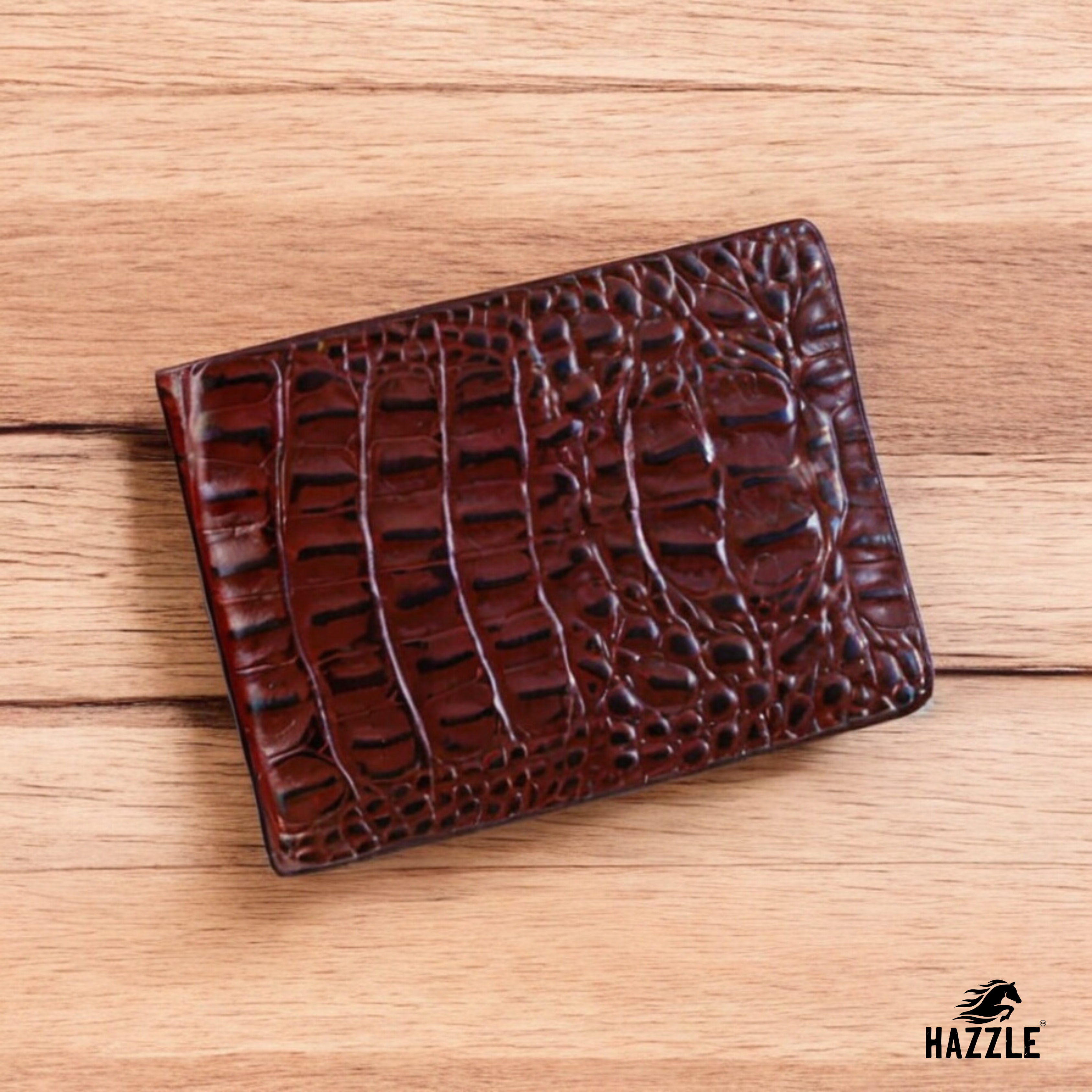 Crocodile Wallet  Short - Chocolate