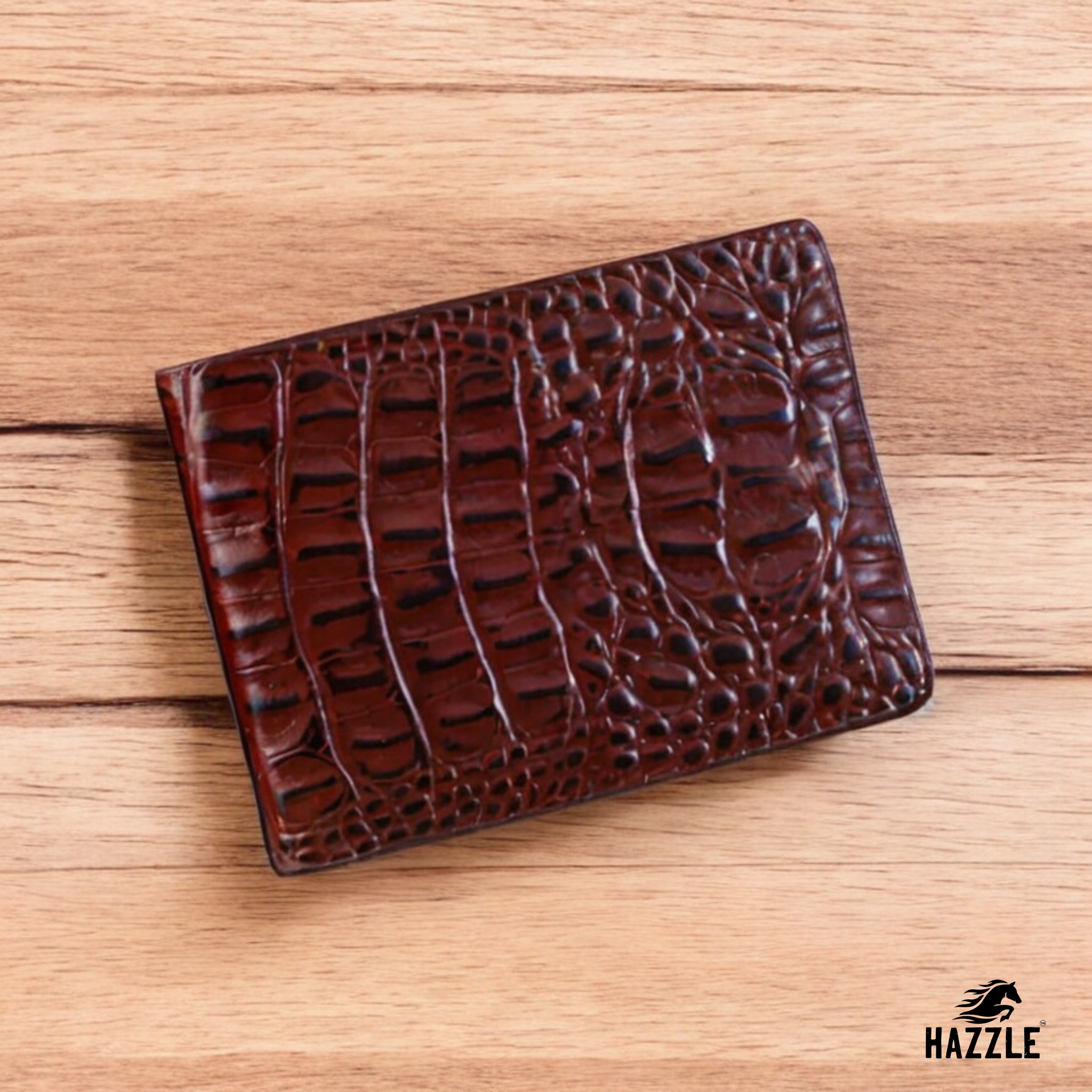 Crocodile Wallet  Short - Chocolate