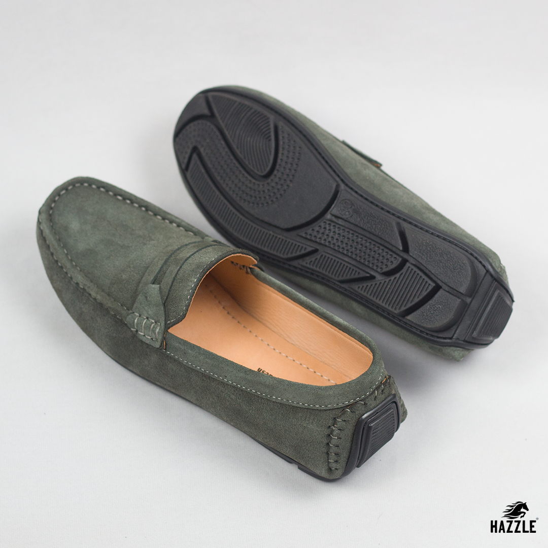 Suede Olive Loafer