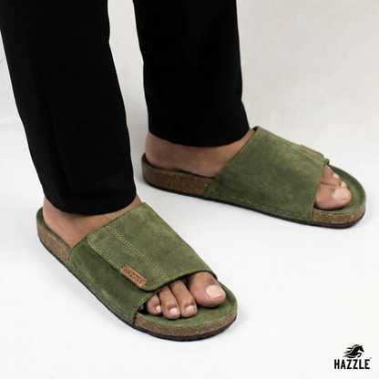 Bridgestone Green | Suede Leather Sandal