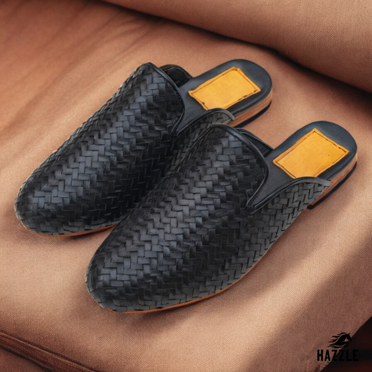 Braided Half Shoe -  Black